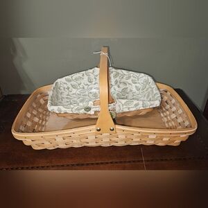 Longaberger At Home Blooms Basket, Protector & Blossoms Basket, Liner, Protector